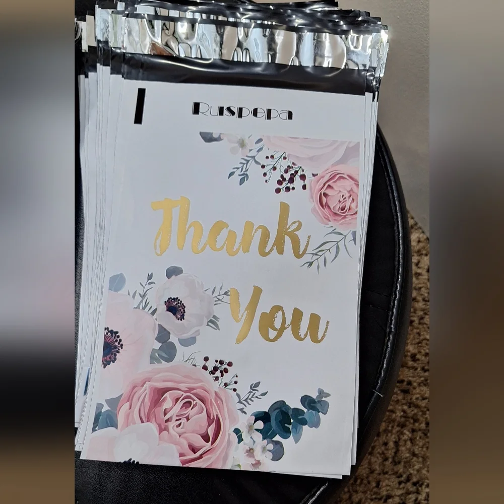 NWT -20ct. 6x9 Polymailers, Bonus Random Thank You Cards And Stickers